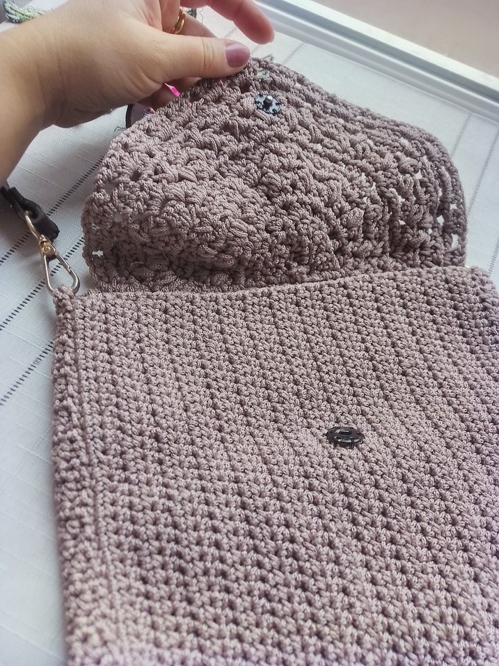 Püsküllü bohem çanta - Görsel 4