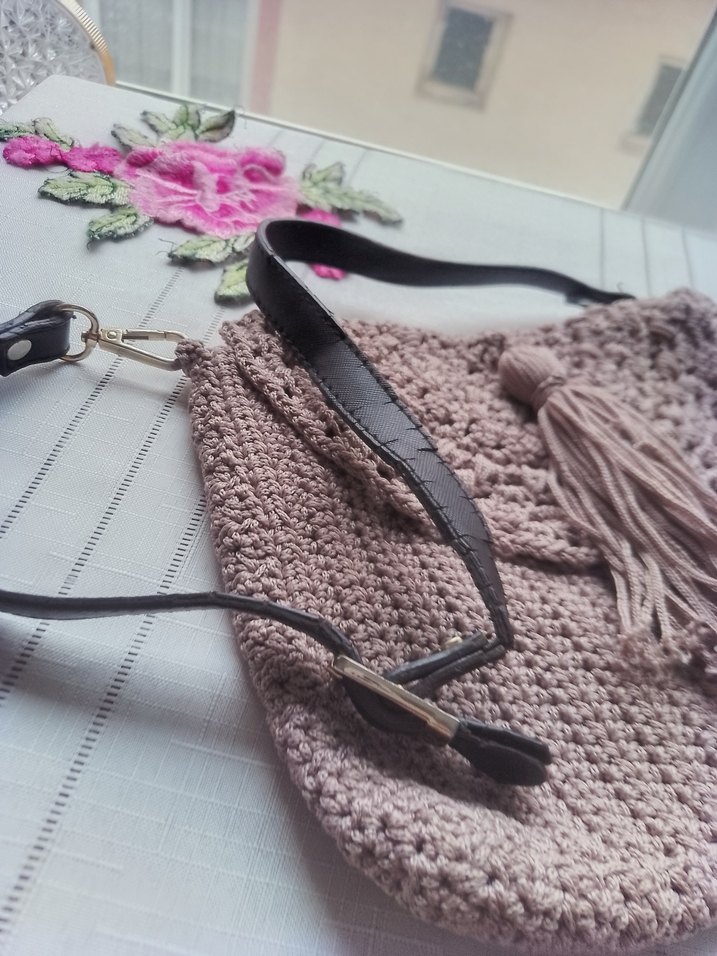 Püsküllü bohem çanta - Görsel 5