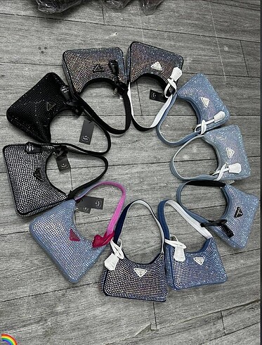  Beden çeşitli Renk Prada taşlı