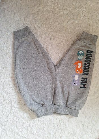 6-9 Ay Beden Gri Erkek Çocuk Uzun Kollu Sweatshirt