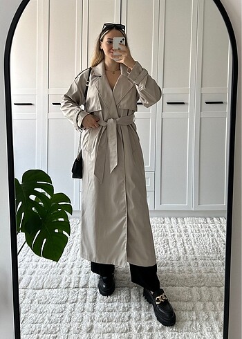 Diğer Oversize kaplama kumaş trençkot