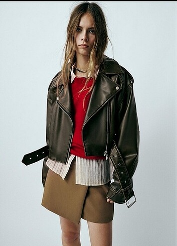 Zara Zara biker deri ceket
