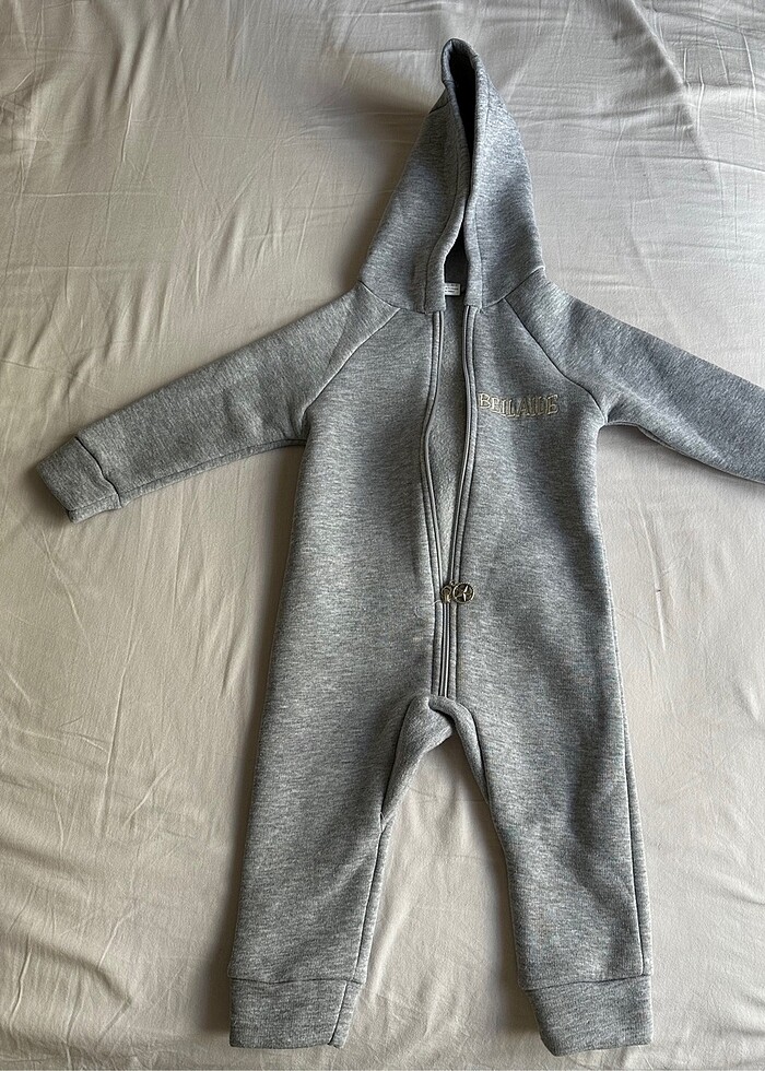 Kalın şardonlu pamuklu penye tulum - Görsel 2