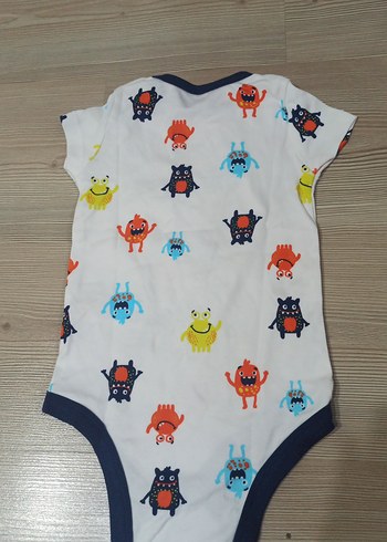 Renkli Baskılı Kısa Kollu Bebek Body - Görsel 3