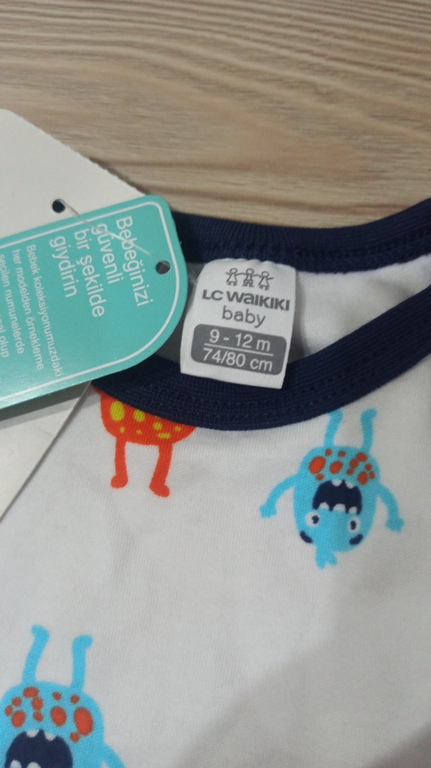 Renkli Baskılı Kısa Kollu Bebek Body - Görsel 2