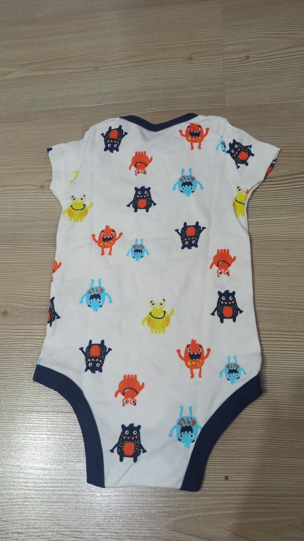 Renkli Baskılı Kısa Kollu Bebek Body - Görsel 3