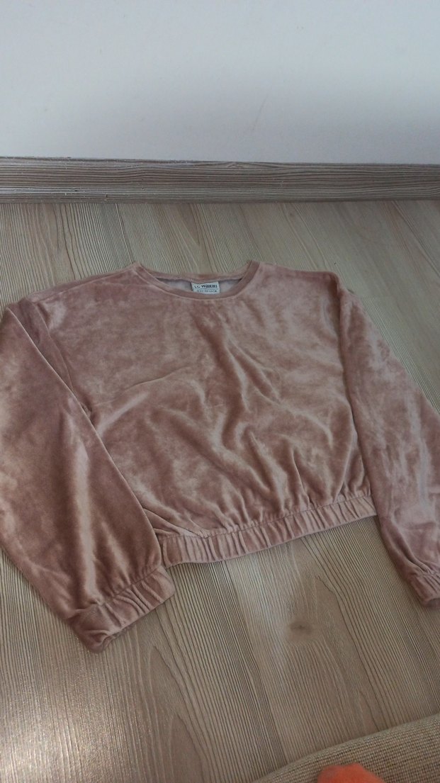 Çocuk Kadife takım pembe - Görsel 2