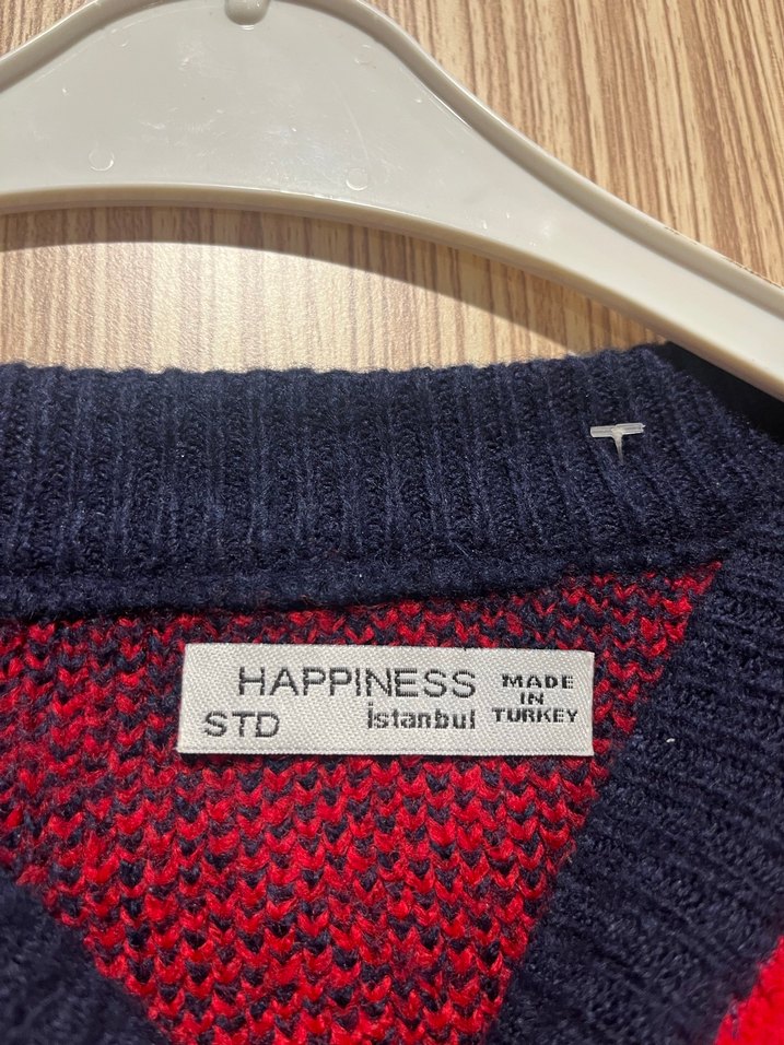 Kadın Kırmızı Oversize Triko Kazak - Görsel 2