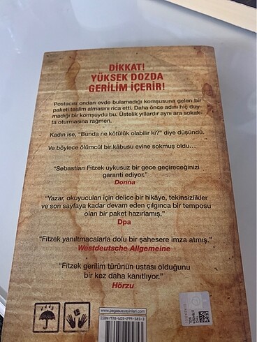  Paket/ sebastian fıtzek/Pegasus yayınları