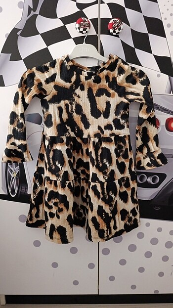 Diğer Kız çocuk elbise leopar desenli 5.6 yaş