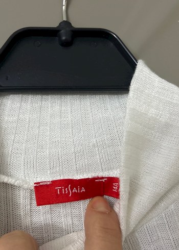 Beyaz Yüksek Yaka Triko Kadın Kazak - Görsel 7