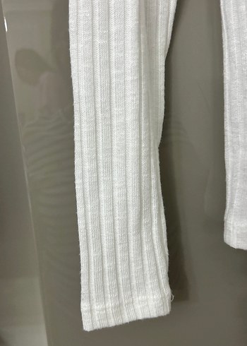 Beyaz Yüksek Yaka Triko Kadın Kazak - Görsel 4