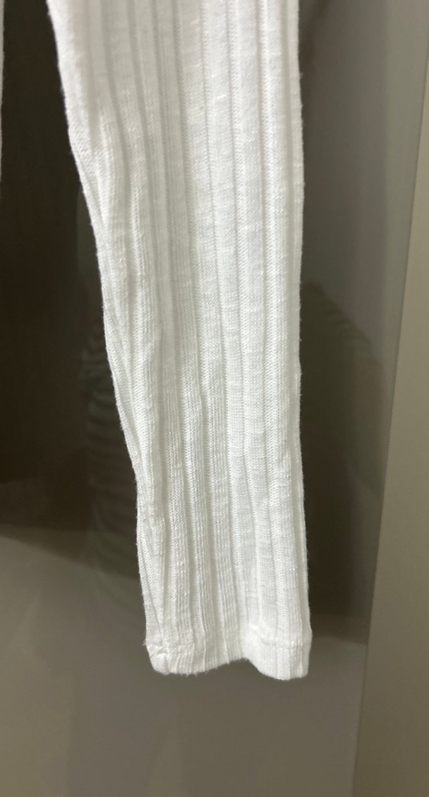 Beyaz Yüksek Yaka Triko Kadın Kazak - Görsel 5