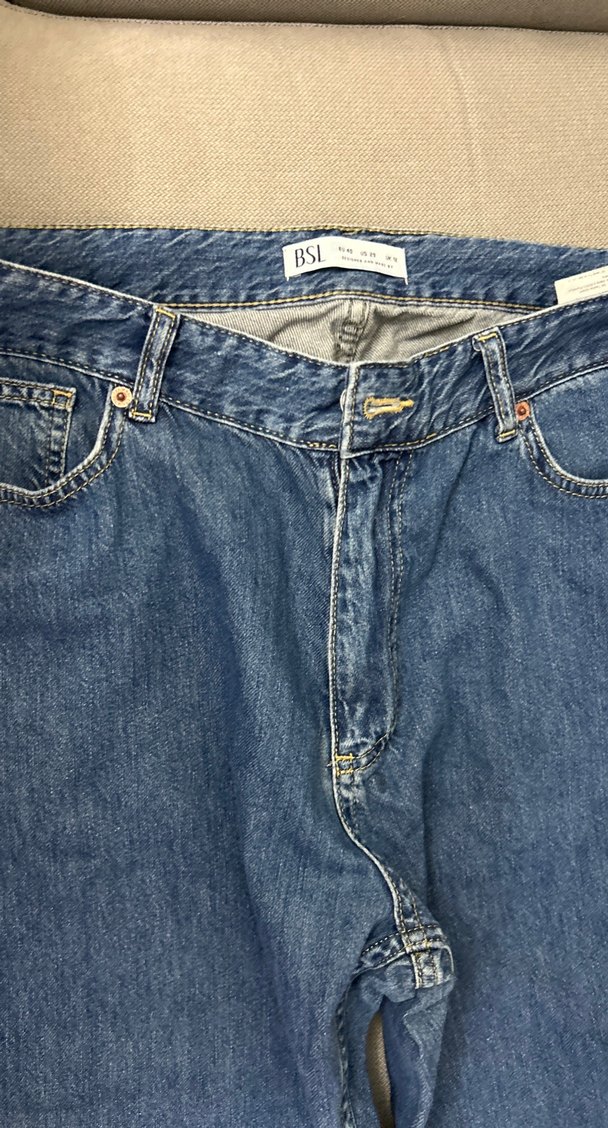 Kadın Mavi Bol Kesim Midi Kot Pantolon - Görsel 3