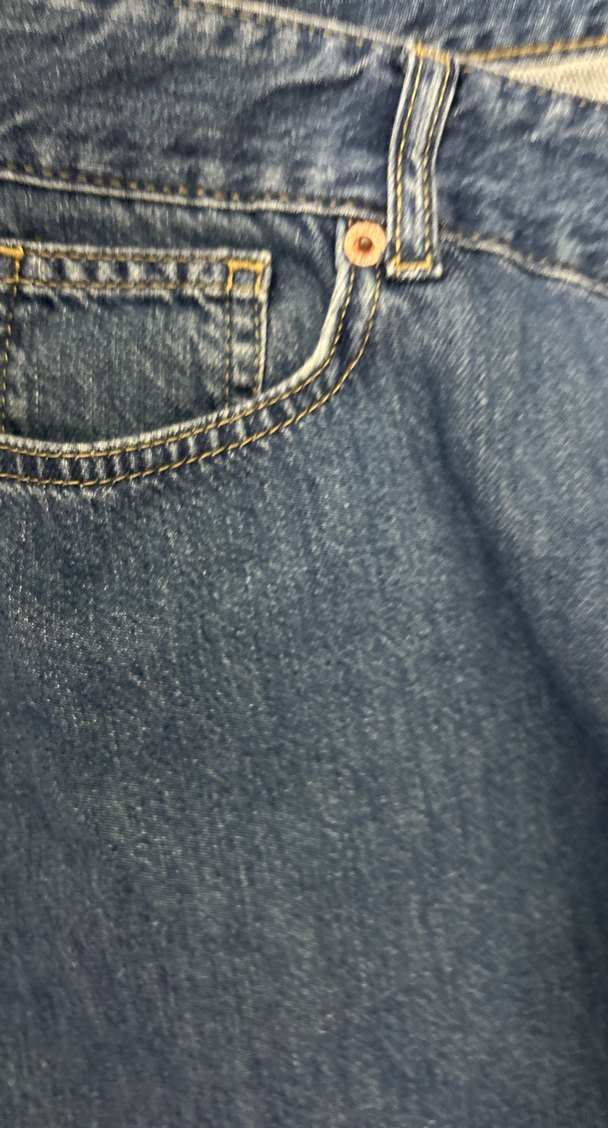 Kadın Mavi Bol Kesim Midi Kot Pantolon - Görsel 5