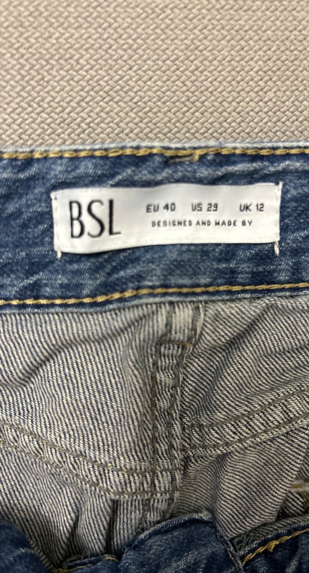 Kadın Mavi Bol Kesim Midi Kot Pantolon - Görsel 4