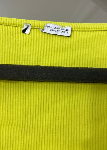 Sarı V Yaka Uzun Kollu Mini Kadın Bluz - Görsel 6