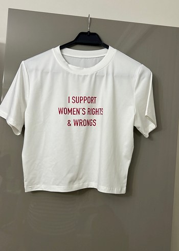 Beyaz Kadın Baskılı Kısa Kollu Tişört - Görsel 6