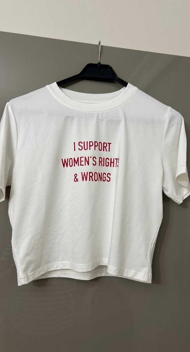 Beyaz Kadın Baskılı Kısa Kollu Tişört - Görsel 2