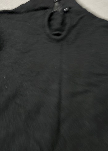 Uzun Kollu Siyah Yüksek Yaka Kadın Kazak - Görsel 8