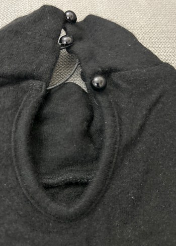 Uzun Kollu Siyah Yüksek Yaka Kadın Kazak - Görsel 9