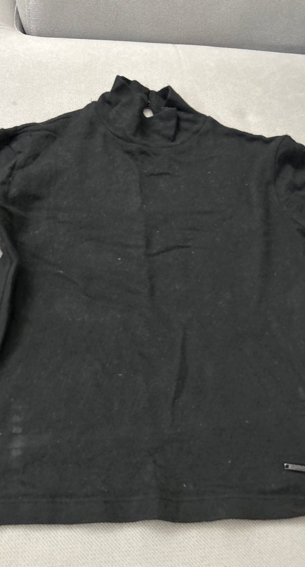 Uzun Kollu Siyah Yüksek Yaka Kadın Kazak - Görsel 2