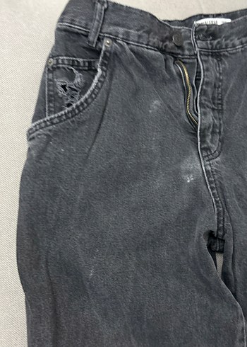 Gri Rahat Kesim Midi Kot Pantolon - Görsel 3