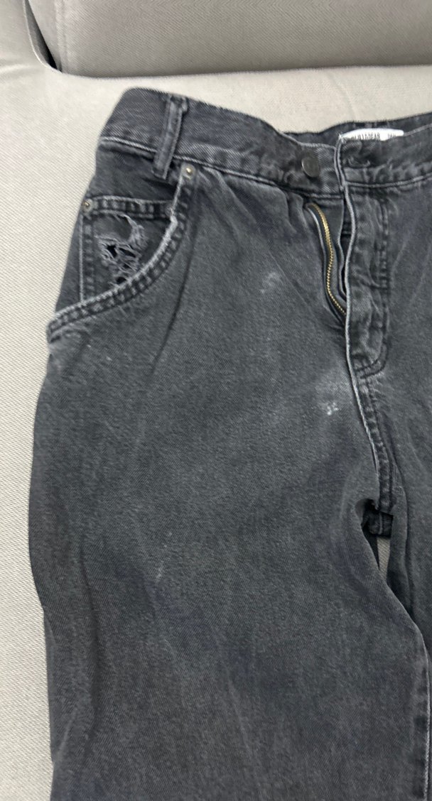 Gri Rahat Kesim Midi Kot Pantolon - Görsel 3