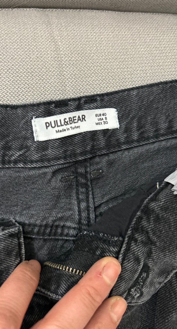 Gri Rahat Kesim Midi Kot Pantolon - Görsel 5