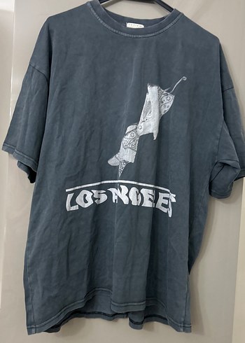 Gri Baskılı Erkek Keten Tişört - Görsel 9