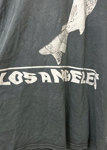 Gri Baskılı Erkek Keten Tişört - Görsel 6