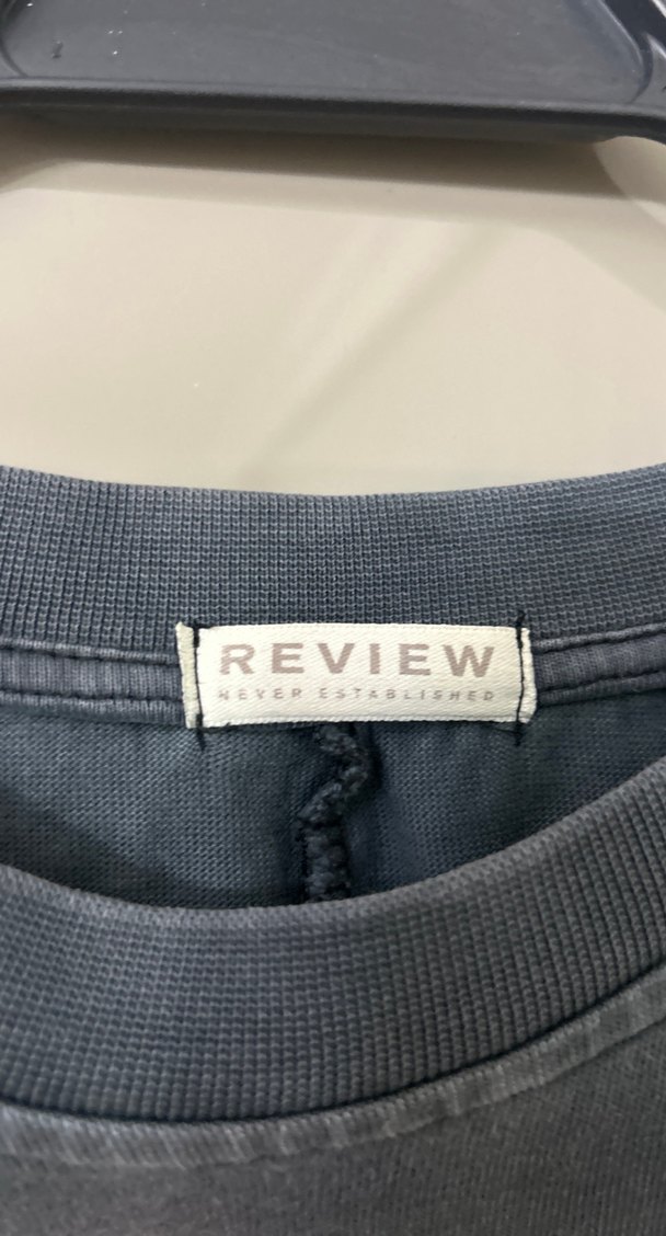 Gri Baskılı Erkek Keten Tişört - Görsel 5