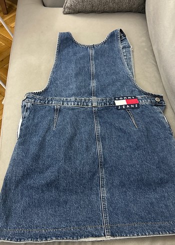 Kadın Lacivert Denim Kısa Salopet - Görsel 9