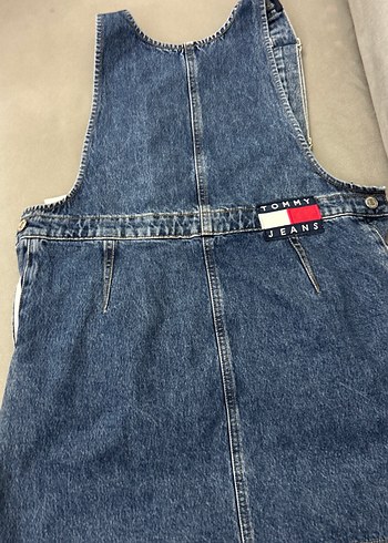 Kadın Lacivert Denim Kısa Salopet - Görsel 7