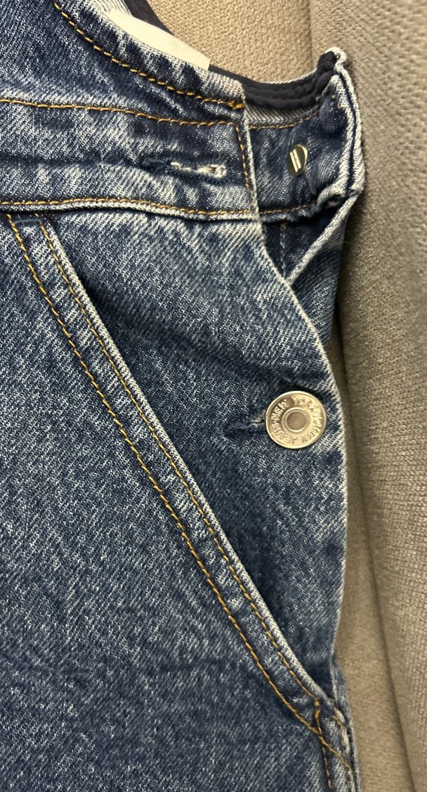 Kadın Lacivert Denim Kısa Salopet - Görsel 2