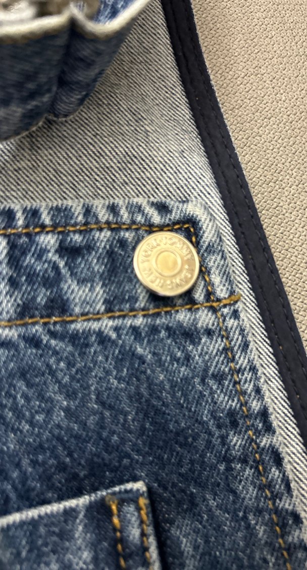 Kadın Lacivert Denim Kısa Salopet - Görsel 5