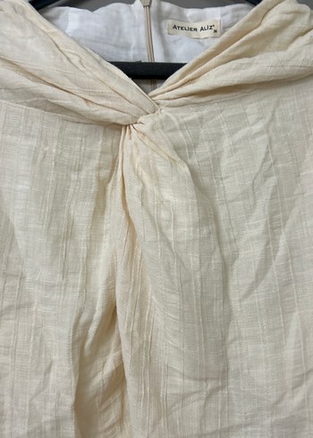 Bej Keten Uzun Salaş Etek - Görsel 3