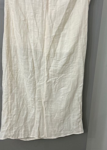 Bej Keten Uzun Salaş Etek - Görsel 9