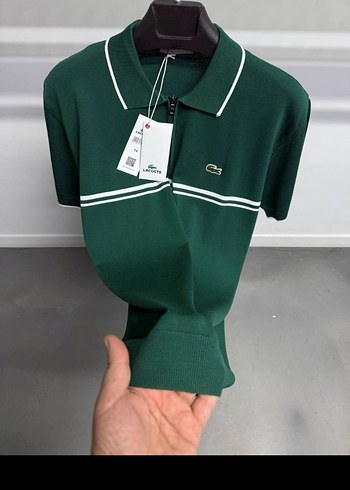 Lacoste Erkek Yeşil Fermuarlı Polo Tişört - Görsel 2