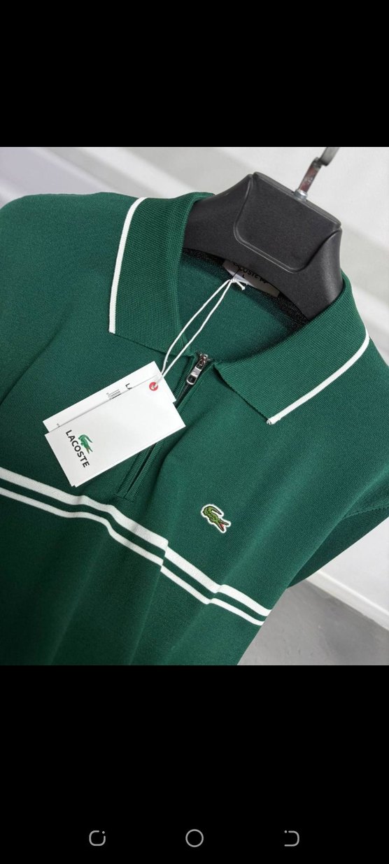 Lacoste Erkek Yeşil Fermuarlı Polo Tişört - Görsel 3