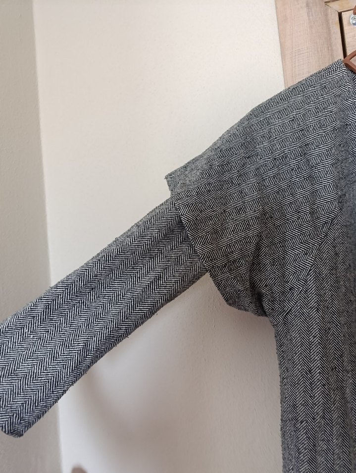 Gri Örgü Hamile Uzun Kollu Hırka - Görsel 4