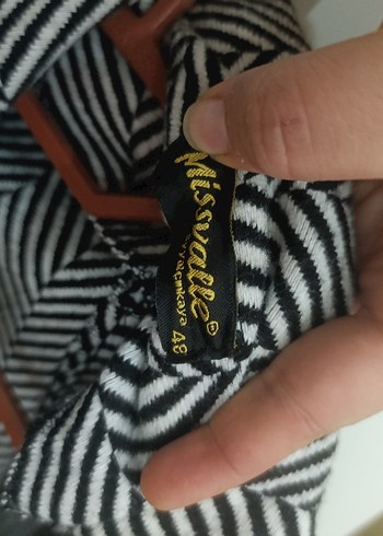 Zebra Desenli Uzun Gri Kadın Palto - Görsel 4