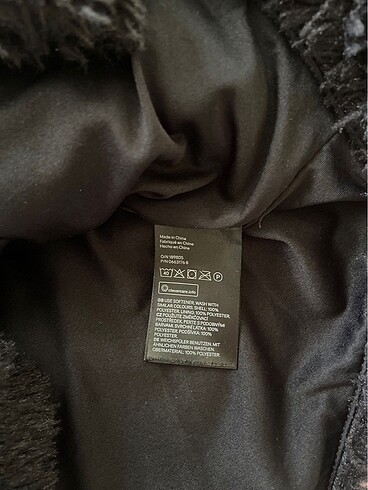 s Beden siyah Renk H&M pelus kurk