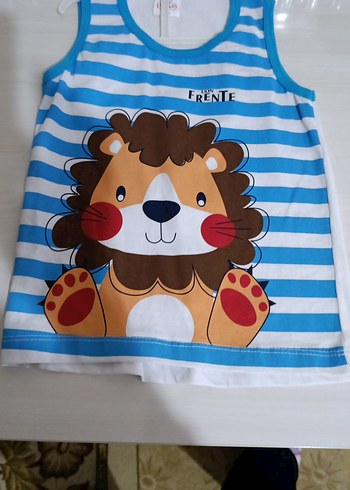 Mavi Aslan Baskılı Bebek Erkek Takım - Görsel 2