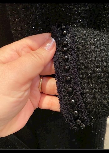 Mudo Siyah Boncuklu Midi Kadın Kolye - Görsel 3