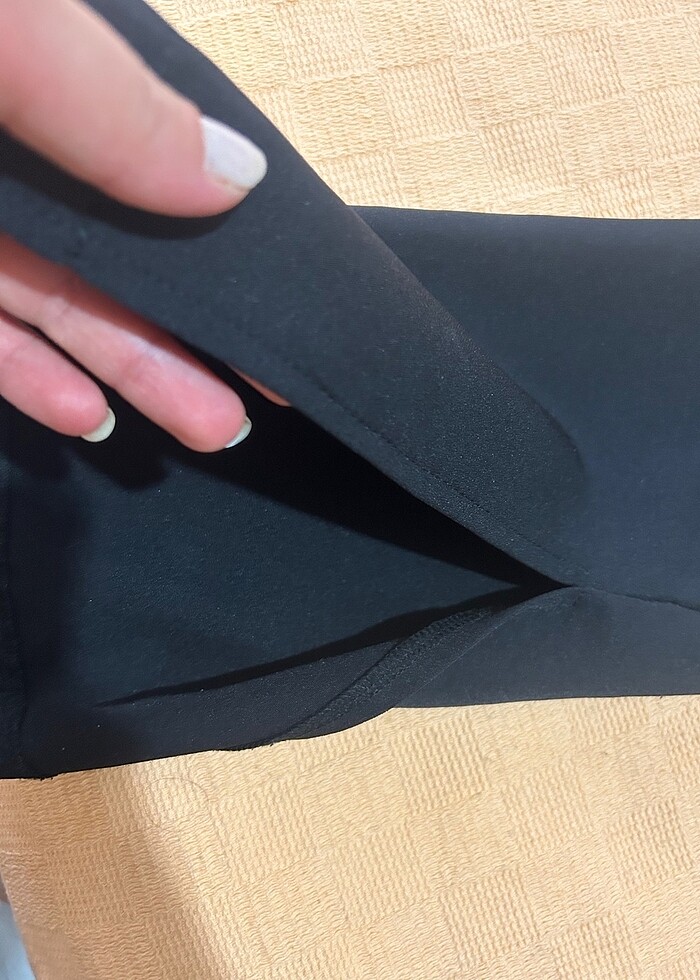 Siyah kumaş pantolon - Görsel 4