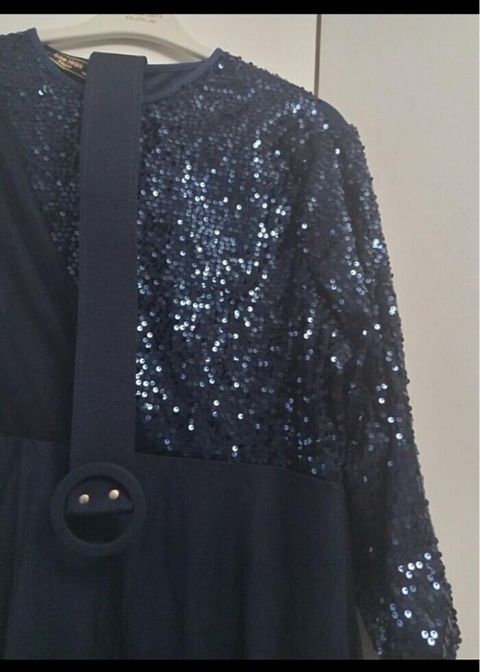 Lacivert abiye elbise - Görsel 2