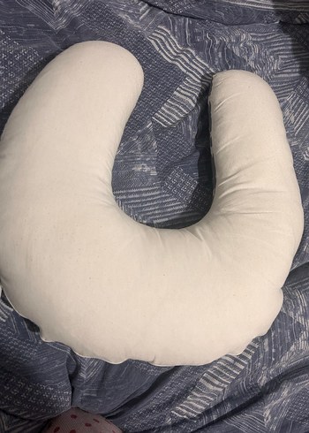 Gri Yıldız Desenli Emzirme ve Hamile Yastığı - Görsel 2