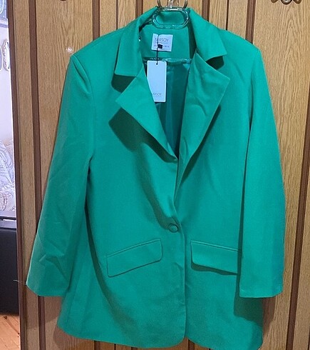 Yeşil renk kadın blazer ceket