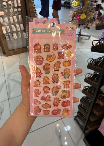 Pembe Pastel 3D Kabartmalı Çocuk Sticker Seti - Görsel 2